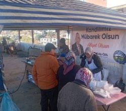 Bozdoğan Belediyesi Miraç kandili nedeni ile vatandaşlara lokma ikramında bulundu.