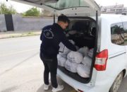 Nazilli’de ihtiyaç sahiplerine Ramazan kolileri dağıtılıyor.